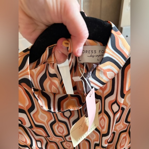 NWT Dress Forum Geometric Patterned Midi Dress with Belt - Picture 5 of 6